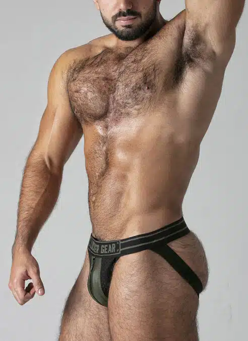 Locker Gear Jockstrap with Zipper Khaki