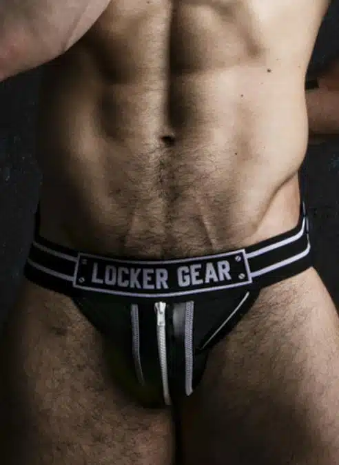Locker Gear Jockstrap with Zipper White