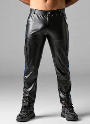 Locker Gear Leatherette Cargo Pants Blue