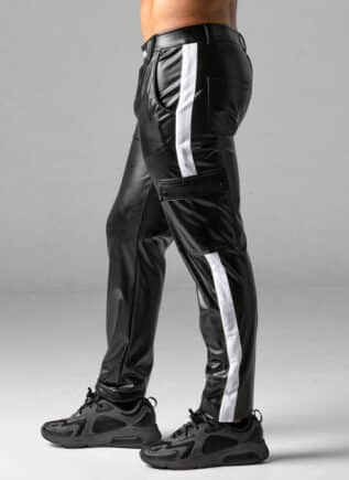 Locker Gear Leatherette Cargo Pants White