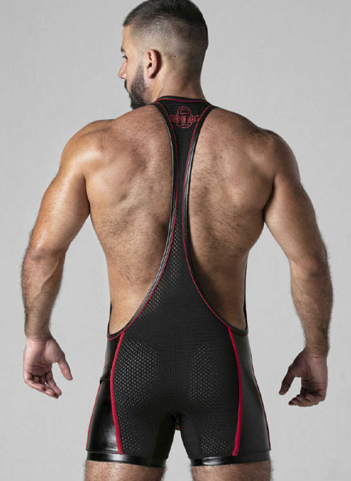 Locker Gear Mesh Singlet Red