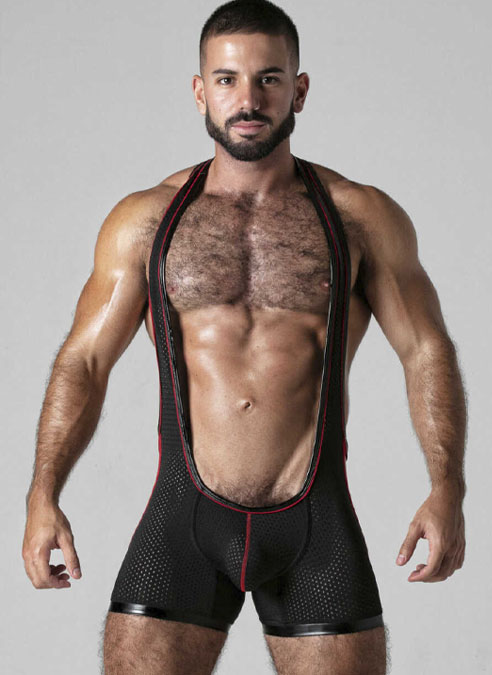 Locker Gear Mesh Singlet Red