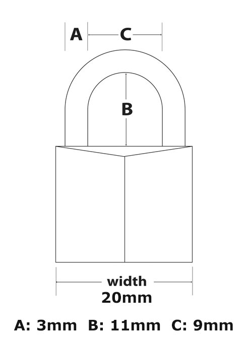 MasterLock 20 mm Solid Brass Padlock 4-pack