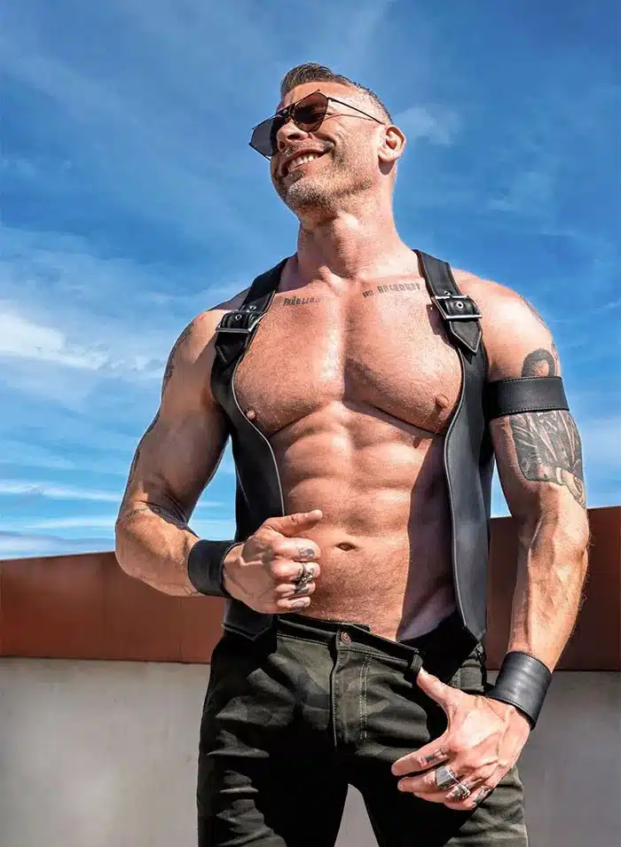 Mr. S Leather Buckle Berlin Bar Vest