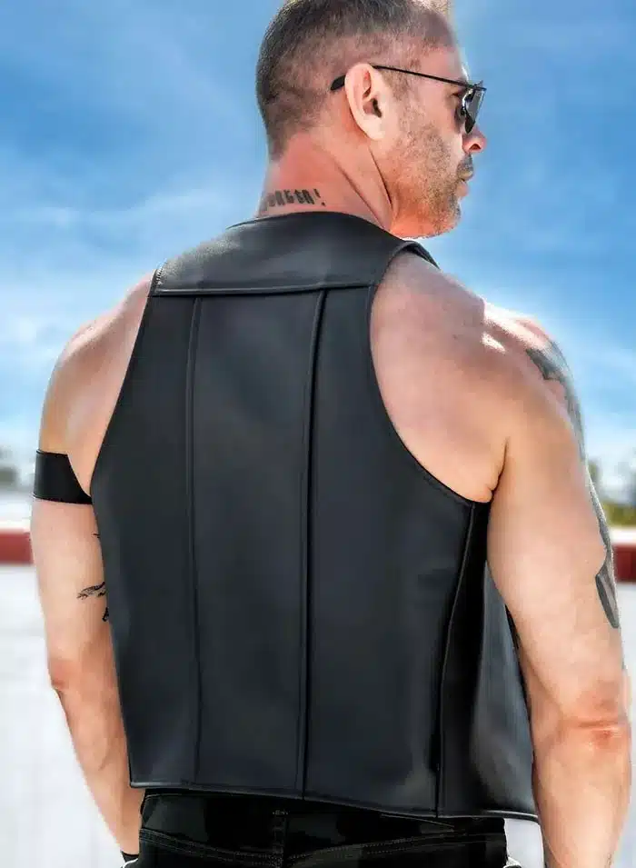 Mr. S Leather Buckle Berlin Bar Vest