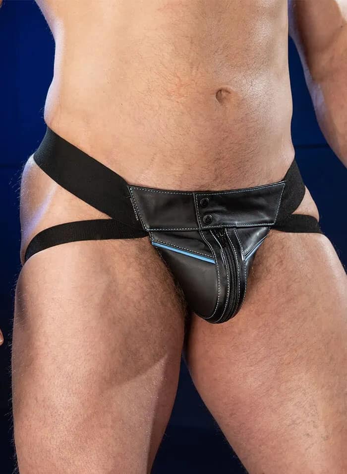 Mr. S Leather Hardline Jockstrap Light blue
