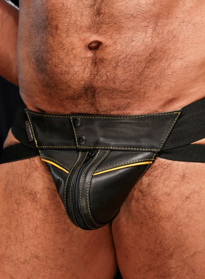 Mr. S Leather Hardline Jockstrap Yellow