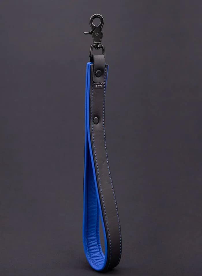 Mr. S Leather Hardline Short Leash Blue