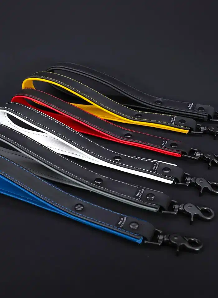 Mr. S Leather Hardline Short Leash Grey