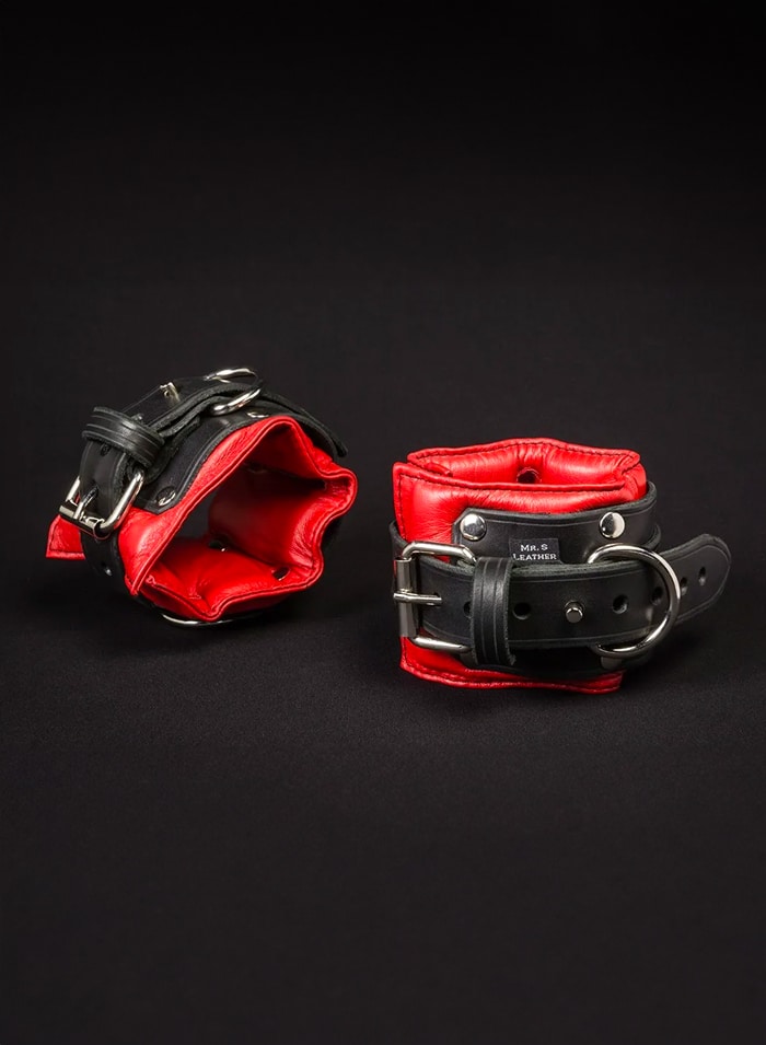 Mr. S Leather Padded Ankle Restraints Red