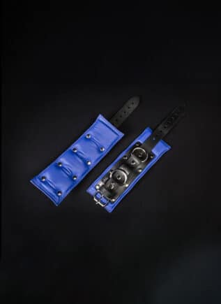 Mr. S Leather Padded Wrist Restraints Blue
