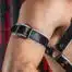 Mr. S Leather Piped Trojan Bicep Strap White