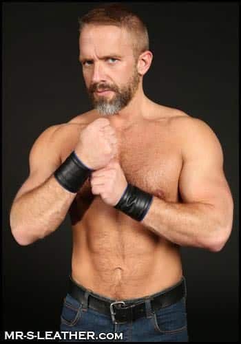 Mr. S Leather Piped Wristband Zipper Pocket