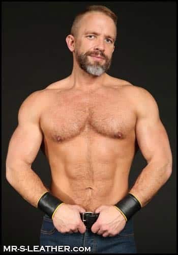 Mr. S Leather Piped Wristband Zipper Pocket
