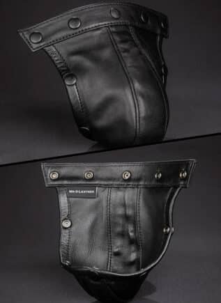 Mr. S Leather Pouch All Black for Hidden Ring Jock
