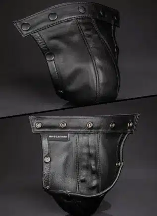 Mr. S Leather Pouch All Black for Hidden Ring Jock