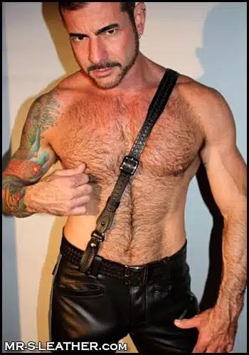 Mr. S Leather Sam Browne with Silver Hardware