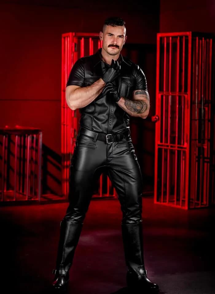 Mr. S Leather Uniform Pant Black