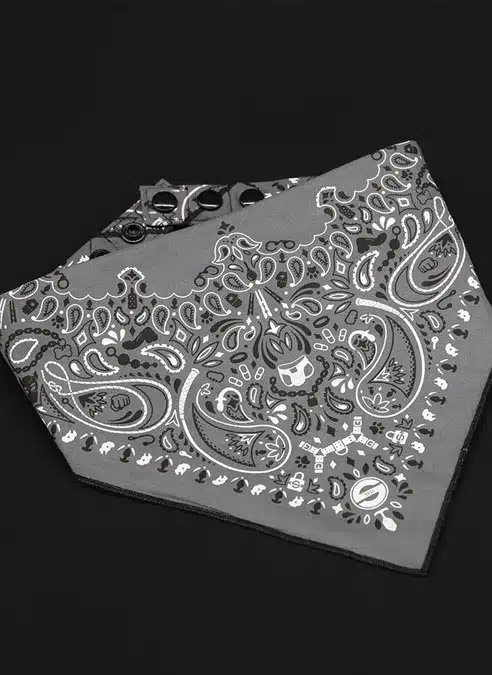 Mr. S Neck Hanky with Zipper Pocket Grey