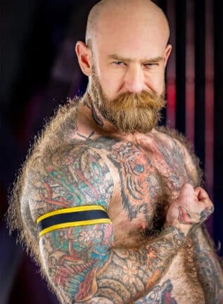 Mr. S Neo Carbon Black Bicep Strap Yellow