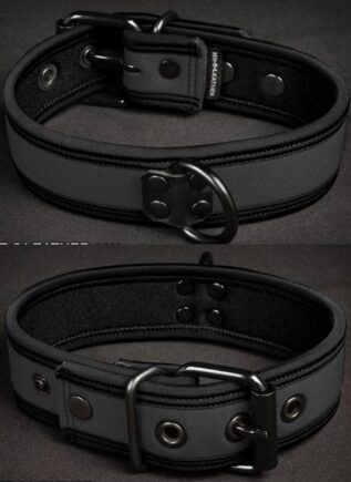 Mr. S Neoprene Puppy Collar Grey
