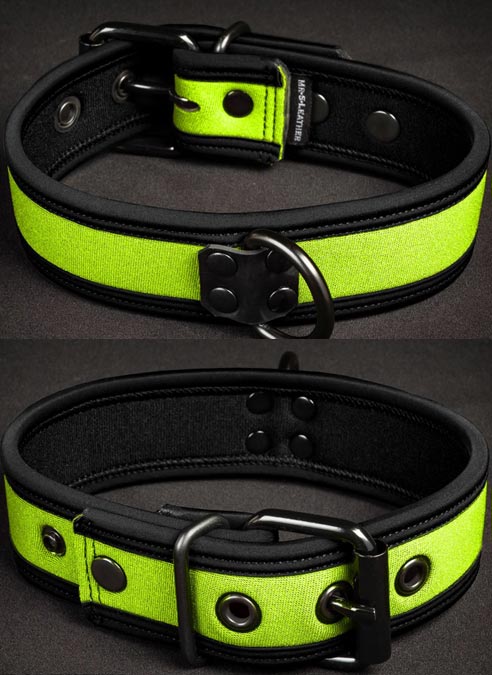 Mr. S Neoprene Puppy Collar Lime