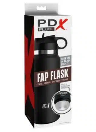 PDX Plus Fap Flask Thrill Seeker Discreet Stroker- Frosted Black