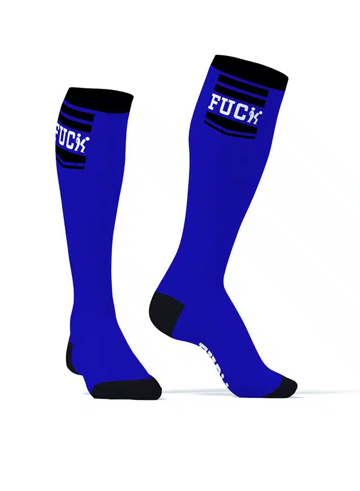 SneakXX Football Socks Blue FUCK