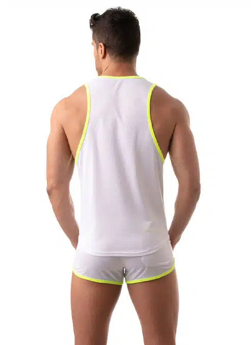 ToF Paris Mesh Tank Top White