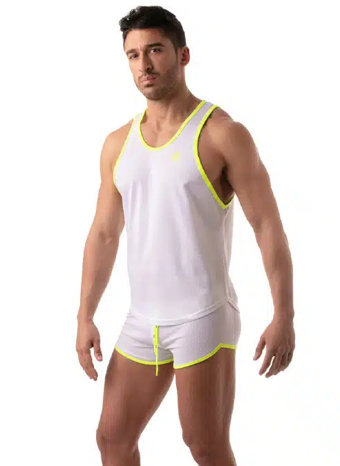 ToF Paris Mesh Tank Top White