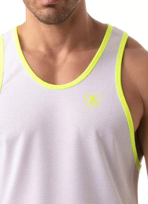 ToF Paris Mesh Tank Top White