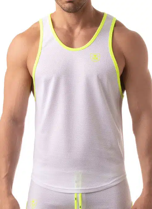 ToF Paris Mesh Tank Top White