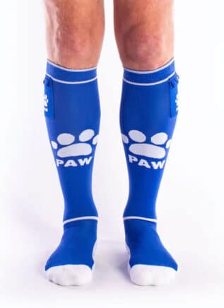 Brutus Puppy Paw Socks with Pocket Blue
