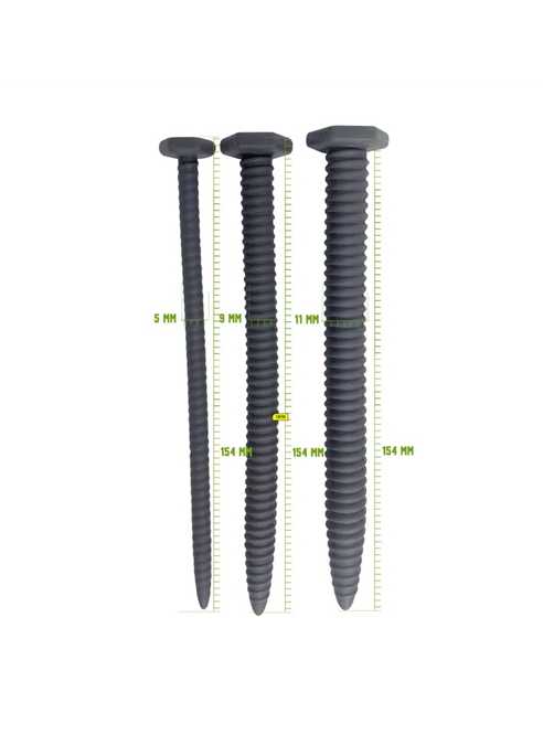 Brutus Screw You! 3 Pcs Ribbed Silicone Sound Set