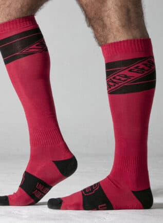 Locker Gear Knee High Socks Red