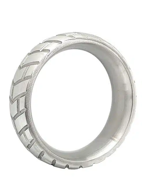 Black Label Tire Donut Cock Ring Stainless Steel