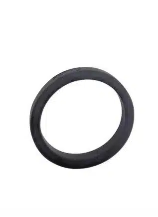 Brutus Flat Slick Silicone Cock Ring Black