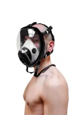 GASMASTER Black MSK Smoke Full Visor Gas Mask