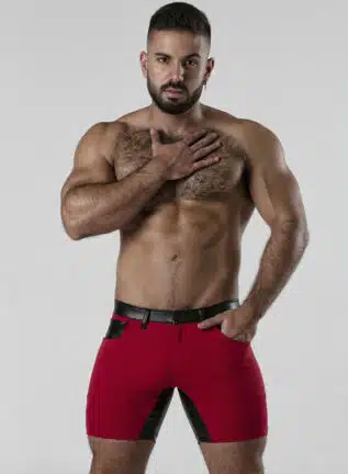 Locker Gear 5 Pocket Chap Short Red