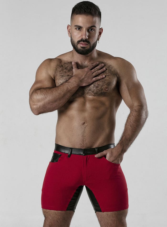 Locker Gear 5 Pocket Chap Short Red