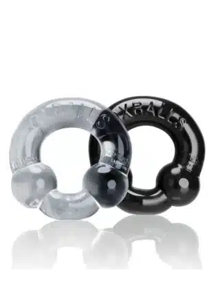 Oxballs Ultraballs Cock Ring 2-Pack Black / Clear