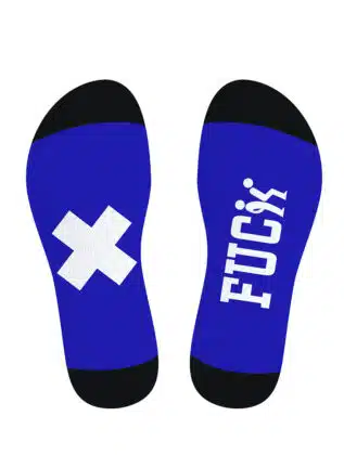 SneakXX Football Socks Blue FUCK