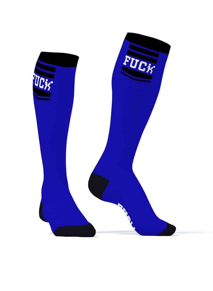 SneakXX Football Socks Blue FUCK