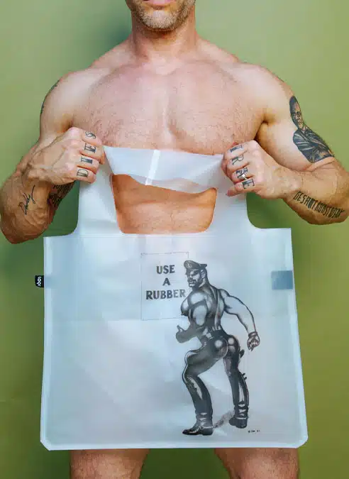 Tom of Finland Use a Rubber Milky Transparant Tote
