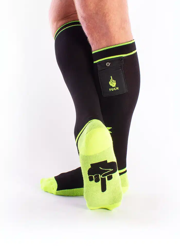 Brutus FUCK Socks with Pocket Neon