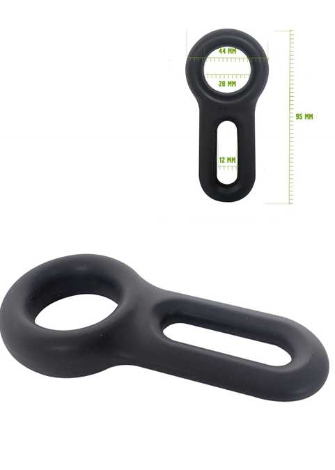 Brutus Spanner Liquid Silicone Cock Ring Black