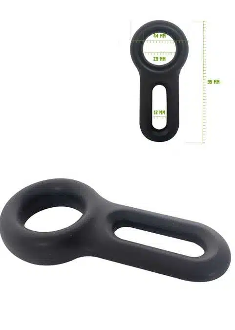 Brutus Spanner Liquid Silicone Cock Ring Black