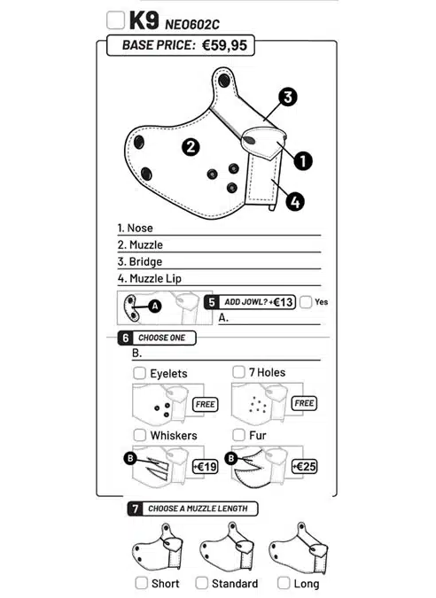 Mr. S Neo K9 Muzzle Custom