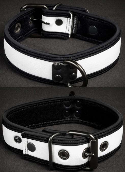 Mr. S Neoprene Puppy Collar White