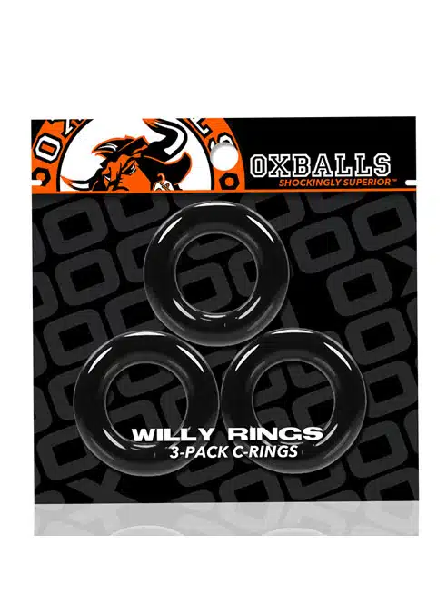 Oxballs Willy Cock Ring 3-Pack Black